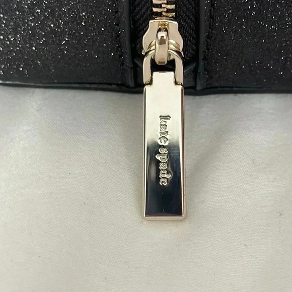 Kate Spade Tinsel Glitter Fabric Small Co Black - Picture 4 of 4